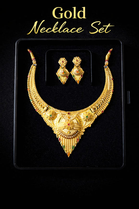 Traditional Gold Plated Bridal Necklace for Women | Wedding & Party Wear Designer