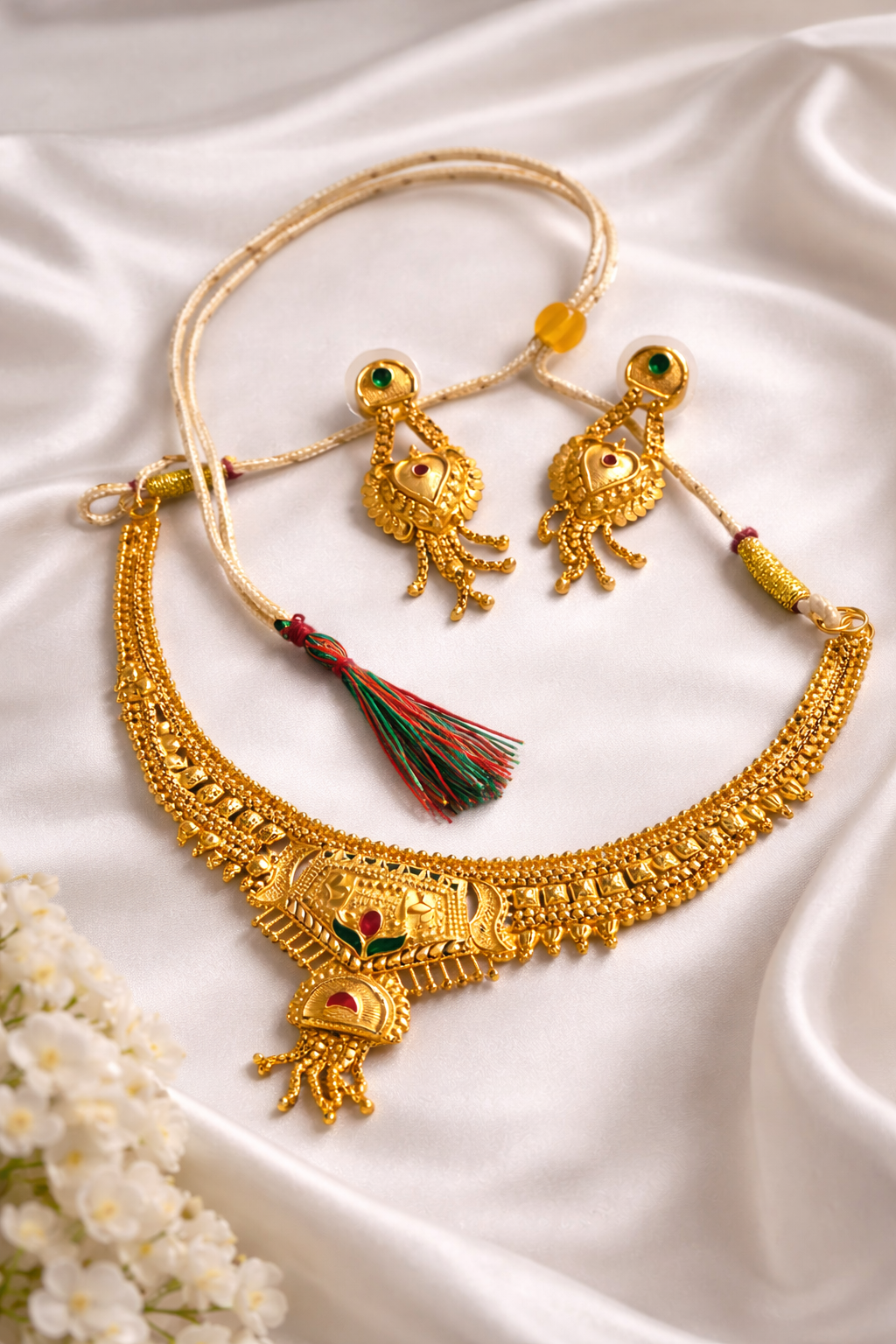 Zarika Royal Antique Gold Necklace Set
