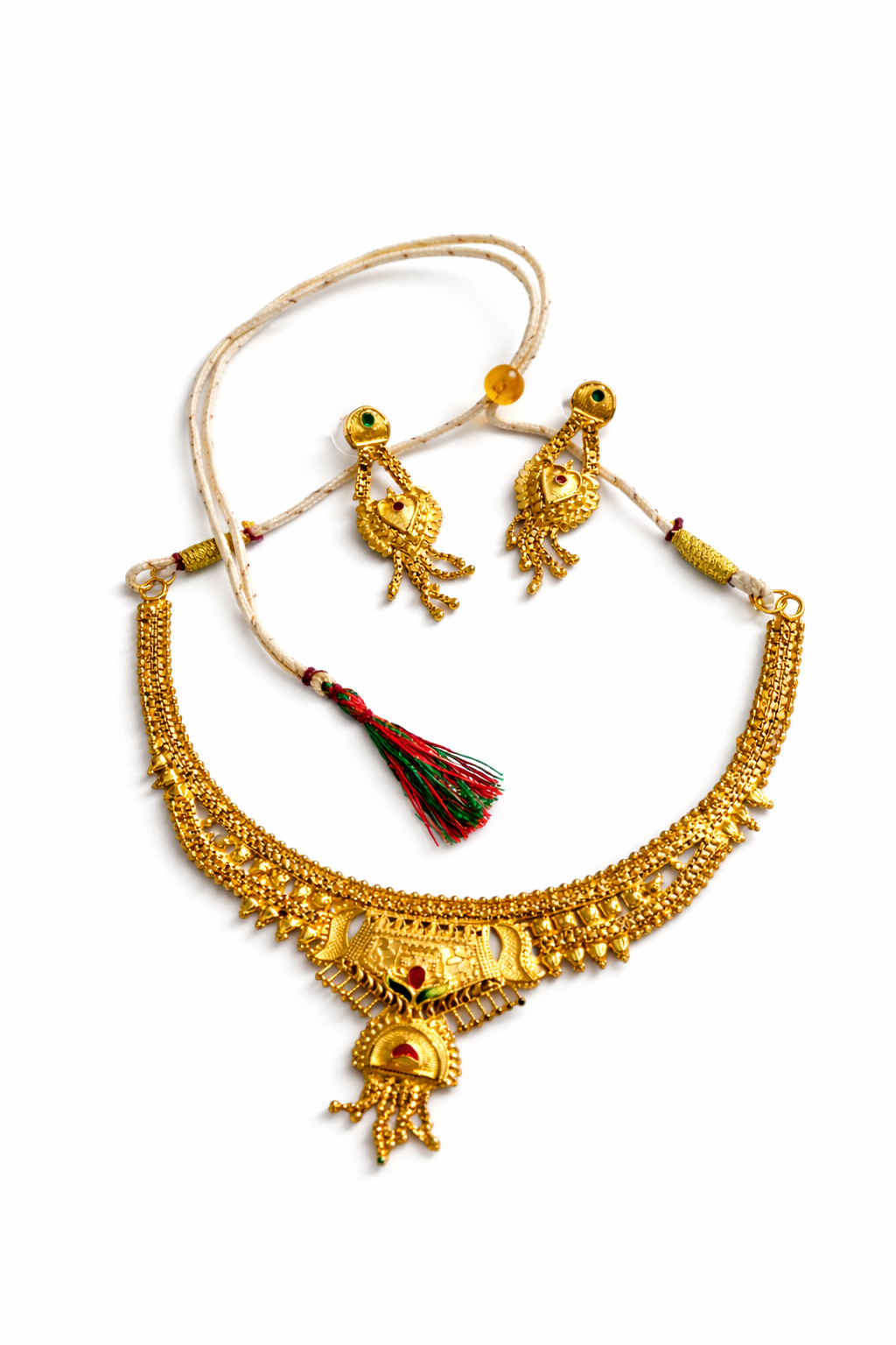 Zarika Royal Antique Gold Necklace Set