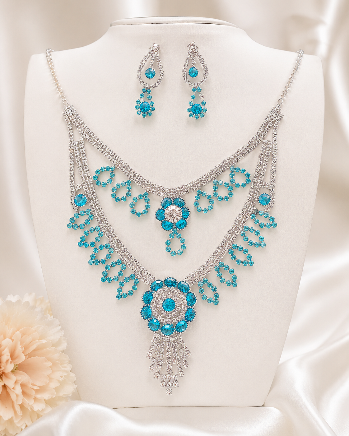 Aqua Noor Royal Necklace Set