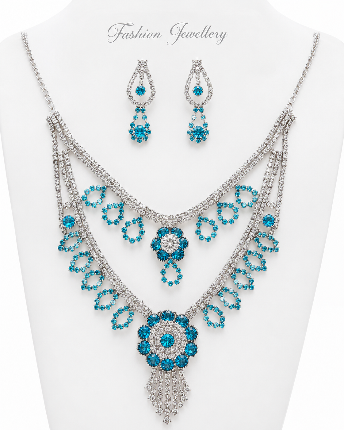 Aqua Noor Royal Necklace Set