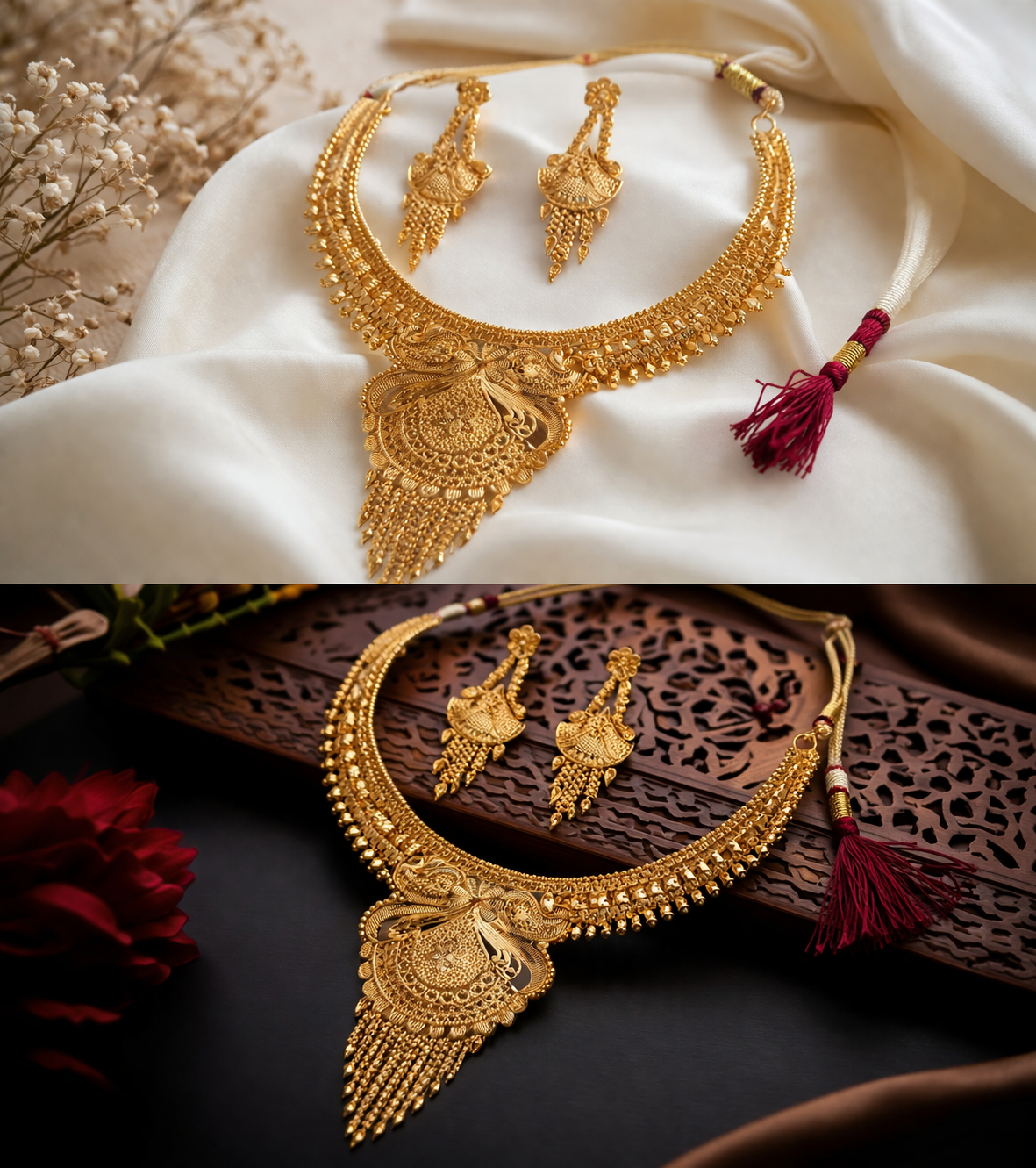 Zarika Antique Finish Designer Necklace Set for Women