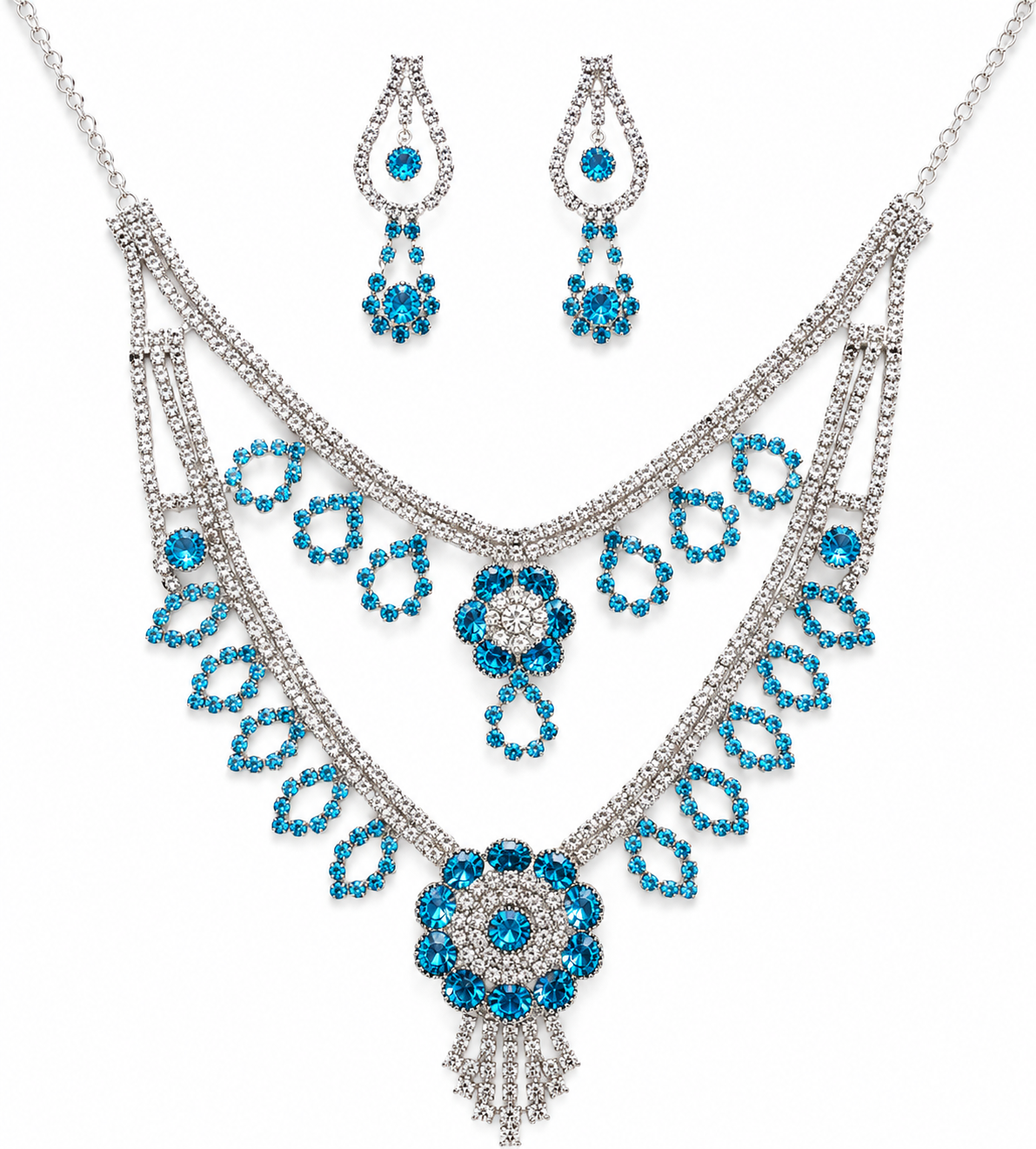Aqua Noor Royal Necklace Set