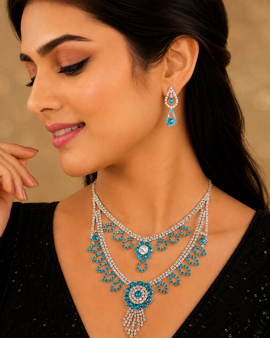 Aqua Noor Royal Necklace Set