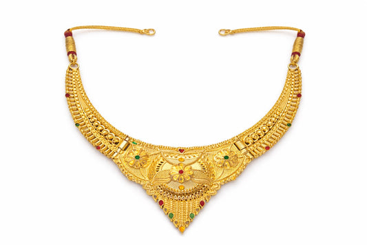 Traditional Gold Plated Bridal Necklace for Women | Wedding & Party Wear Designer