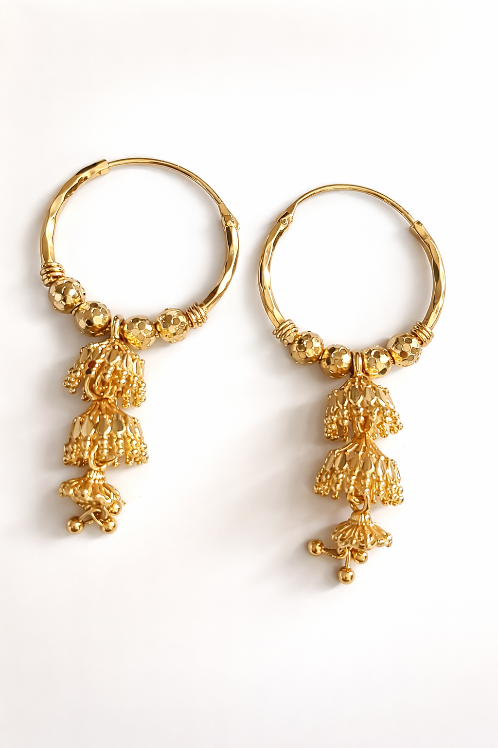 Gold Plated Hoop Jhumka Earrings for Women | Party Wear